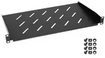HMF 65499 Fachboden f&uuml;r Serverschrank | 19 Zoll | 1 HE | 250 mm Einbautiefe 