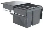 Hailo AS Cargo - 500mm - 17L/13L/13L/Deckel - Auszug 3610831 Abfallsammler M&uuml;lleimer
