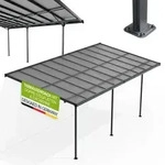Juskys Terrassen&uuml;berdachung Borneo 6x3 m &ndash; Aluminium Terrassendach mit