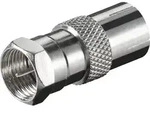 Goobay F-Adapter: F-Stecker > Koax-Buchse, Zink, 25.2 mm, 10 Stk. Polybeutel