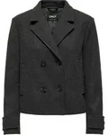 ONLY Elegante Doppelknopf Jacke mit Revers und Taillenl&auml;nge Gr&ouml;&szlig;e XS - Dunkelgrau