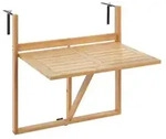 WENKO Bambus Balkon-Klapptisch Mod. Waikiki, zum Einh&auml;ngen an Balkongel&auml;nder -
