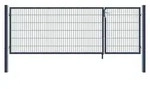 Doppelfl&uuml;gel Gartentor ADITUS, Farbe:Anthrazit, H&ouml;he:120 x 350 cm - Dunkelgrau