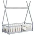 Kinderbett &lsquo;Helsingborg&rsquo; mit Rausfallschutz Kiefernholz 70 x 140 cm...