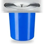 Relaxdays M&uuml;lleimer f&uuml;r Arbeitsplatte, 5 l, f&uuml;r Biom&uuml;ll, Deckel aus Edelstahl,