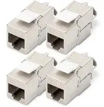 Digitus CAT 6A Keystone Modul, geschirmt, werkzeugfreier Montageanschluss - 4 Stk.,