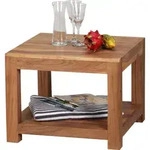 WOHNLING Couchtisch MUMBAI Massiv-Holz Akazie 60 x 60 cm Wohnzimmer-Tisch Design