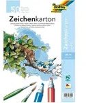 folia 8300 - Zeichenkarton, 120 g/m2, DIN A4, 50 Blatt, wei&szlig; - Zeichenpapier f&uuml;r