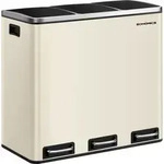 SONGMICS M&uuml;lleimer K&uuml;che, 3 x 18 L, M&uuml;lltrennsystem 3 F&auml;cher, Abfalleimer,