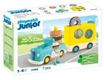 PLAYMOBIL Junior 71702 JUNIOR: Verr&uuml;ckter Donut Truck mit Stapel- und