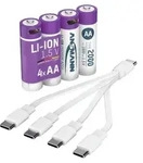 ANSMANN Akku Mignon AA Typ-C Anschluss Li-Ion 1800mAh 1,5V, 4 St&uuml;ck -