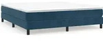 vidaXL Boxspringbettgestell Dunkelblau 160x200 cm Samt - Blau