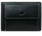 Portemonnaie AREZZO RFID Geldb&ouml;rse S 6 Kartenf&auml;cher schwarz Herren - Leder -