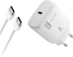 Cellularline USB-C Charger Kit fr Samsung 25W White - Wei&szlig;