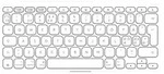 Logitech Keys-To-Go 2, QWERTY, Nordisch, Scherenschalter, 1,8 cm, 1 mm, Wei&szlig; - Wei&szlig;