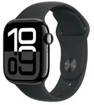 Apple Watch 10 42mm GPS Alu Sport S/M diamantschwarz/schwarz - Schwarz
