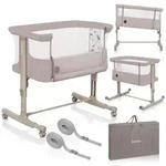 Lionelo Aurora 3in1 - Beistellbett, Babywiege, freistehendes Babybett - mit Matratze,