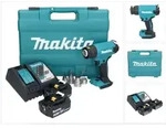 Makita DHG 181 RFK Akku Hei&szlig;luftgebl&auml;se 18 V 150 - 550&deg;C + 2x Akku 3,0 Ah +
