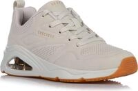Skechers Damen-Sneaker TRES-AIR UNO - AH-MAZING Natural-Beige-Grau-Wei&szlig;,