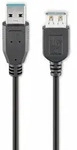 Goobay USB 3.0 SuperSpeed Verl&auml;ngerungskabel, Schwarz, USB 3.0-Stecker (Typ A) > USB