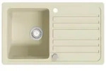 vidaXL Granitsp&uuml;le Einzelbecken Beige - Beige