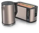 Arendo Fr&uuml;hst&uuml;cks-Set, Wasserkocher 1,5l, Langschlitz Toaster f&uuml;r 4 Scheiben,