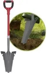 EASYmaxx Spaten- & Wurzels&auml;ge - 114 cm - grau/rot