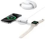 Anker MagGo Kabellose Ladestation (3-in-1, Faltbares Ladepad) Wei&szlig; - Wei&szlig;
