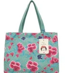 Fritzi aus Preu&szlig;en Schultertasche Easy 01 Canvas Shopper Flower Green gr&uuml;n -...