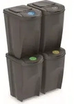 Prosperplast Sortibox Stapelbare Recyclingbeh&auml;lter 140l 4 Einheiten Grau Grau...
