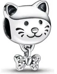 PANDORA Katzen Charm aus Sterlingsilber mit Zirkonia - Silber