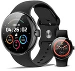 XINJI N2 Smartwatch Schwarz mit AMOLED Display Schlafmonitor und 128MB Speicher,