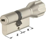 ABUS EC550 Knaufzylinder L&auml;nge Z30/K30mm (c=60mm) mit 5 Schl&uuml;ssel, SKG** Bohrschutz