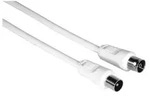 Hama 00205028, 1,5 m, Koaxial, Koaxial, Wei&szlig; - Wei&szlig;