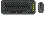 Logitech Pop Icon Combo, Kabellos, Bluetooth, Scherenschalter, QWERTZ, Graphit, Maus