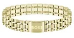 BOSS Jewelry Armband mit Knebelverschluss f&uuml;r Herren Kollektion OWAN in Gelbgold