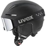 Uvex Viti Set Helm Mit Visier Schwarz 51-55 cm / Mirror Green Supravision Yellow