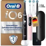 Oral-B iO Series 6 Plus Edition: Elektrische Zahnb&uuml;rste im Doppelpack - Schwarz/Rosa