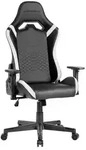 Mars Gaming MGC-PRO, Gepolsterter Sitz, Gepolsterte R&uuml;ckenlehne, Schwarz, Wei&szlig;,