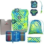 DerDieDas ErgoFlex Easy Exklusiv Neon Schulranzenset 5-teilig Monster neongr&uuml;n...