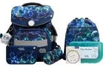 School Mood Timeless Pro Felix (Wolf), 7-tlg. Schulranzenset - Blau