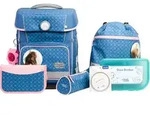 School Mood Champion Maxx Pro Mila (Pferd), 7-tlg. Schulranzenset - Blau