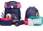 School Mood Champion Maxx Pro Leni (Hund), 7-tlg. Schulranzenset - Blau
