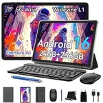 TABWEE Android 16 Tablet 10.1 Zoll, 24GB(8+16 Berweiterbar) RAM+256GB ROM(2TB TF) mit