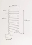 CREATE - WARM TOWEL - Elektrischer Badheizk&ouml;rper f&uuml;r Boden oder Wand 500W - Schwarz