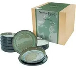 CreaTable, 21556, Nordic Fjord Green, Tellerset 12-tlg, Steinzeug - Gr&uuml;n