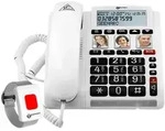 Geemarc CL610 Schnurgebundenes Notruftelefon mit SOS-Armband - Wei&szlig;