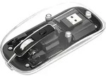 MANHATTAN Funkmaus USB-A 4Tasten RGB LED schwarz transparent - Schwarz/Transparent