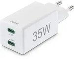 Hama Schnellladeger&auml;t Mini inkl. Kabel, USB-C, 35W, 1m - Wei&szlig;