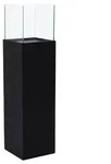 VIVANNO Windlicht Alu-Verbund CANDELA Rechteckig, Schwarz matt - 25x25x100 cm -